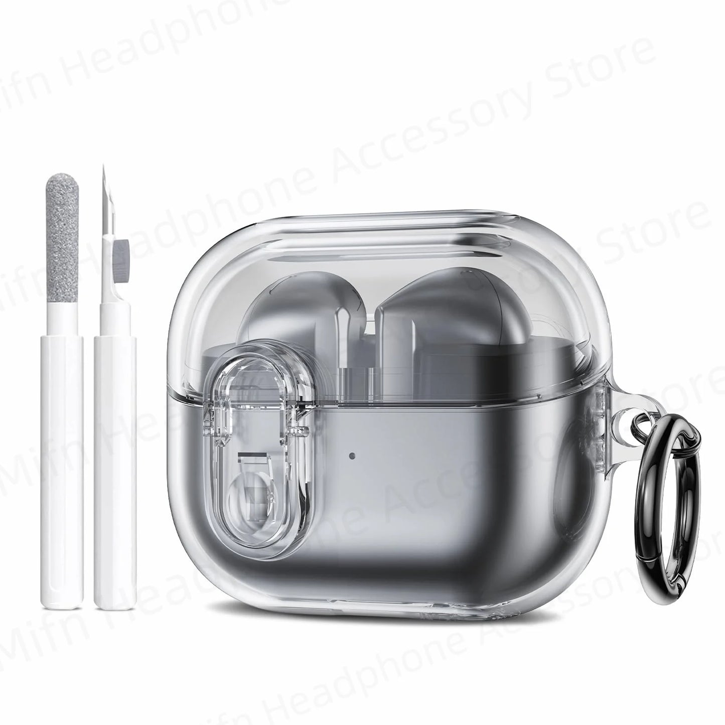 2025 Cover for Buds Pro 3 Funda Buzz3 Pro Galaxy Samsung 3D Transparent Shell Simple Secure Lock Case for Galaxy Buds 3 Pro Capa