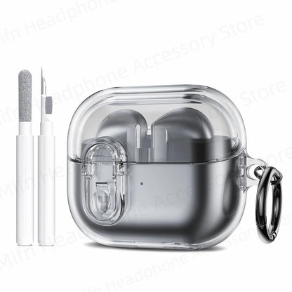 2025 Cover for Buds Pro 3 Funda Buzz3 Pro Galaxy Samsung 3D Transparent Shell Simple Secure Lock Case for Galaxy Buds 3 Pro Capa