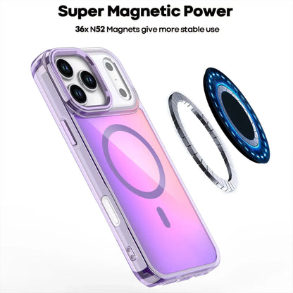 Fashion Laser Gradient Translucent Shockproof Magnetic Case for IPhone 17 Air 16 15 14 Plus 13 12 17 Pro Max 16e Magsafe Cover