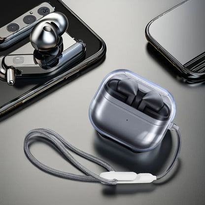 Clear Earphone Case For Samsung Galaxy Buds 3 Pro TPU Shell Transparent Headphone Cover For Galaxy Buds 3Pro Protective Cover