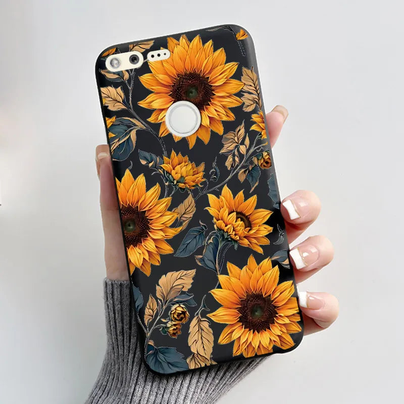 Case For Google Pixel 1 Soft Silicone Black Case For Google Pixel 1XL Elegant Style New Design Pattern Koi Dragon King Casing