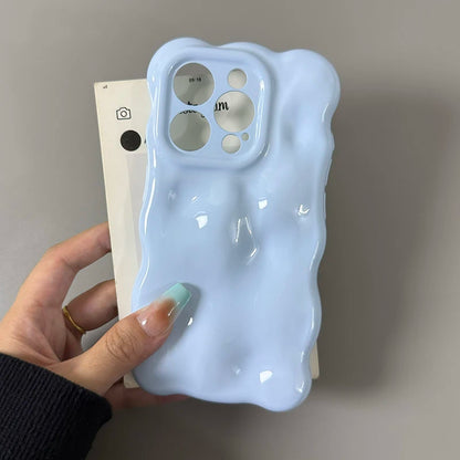 Candy Color Glossy 3D Meteorite Pattern For iPhone 16 Pro Max 15 Plus 13 14 12 11 Shockproof Back Cover