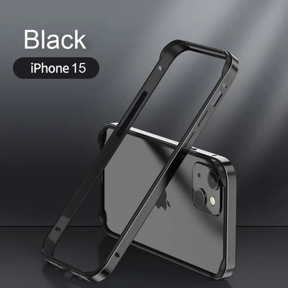 Hybrid Silicone Frame Aluminum Metal Phone Case For iPhone 17 16 15 14 13 12 Pro Max Better Heat Bumper