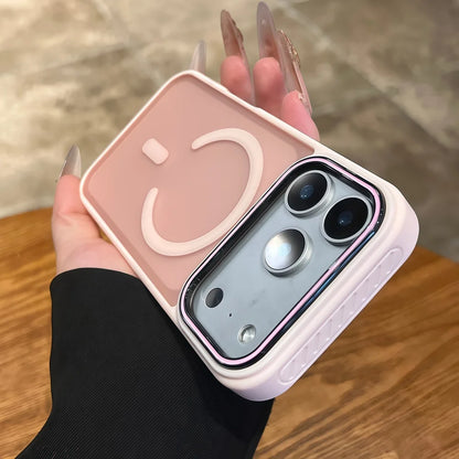 Business Anti-skid Bumper Magsafe Case for iPhone 17 14 15 16 13 Pro Max PC TPU Armor Cover for iPhone 17 Air 15 16 14 Plus