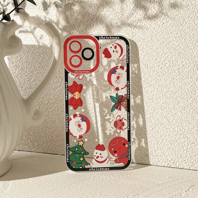 Christmas Tree Santa Claus Phone Case For Samsung Galaxy S25 FE S24 S23 Ultra S22 S21 S20 Plus S23 S24 FE A56 A36 A26 Soft Cover