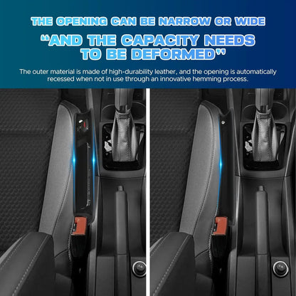 Leather Car Seat Gap Organizer Multifunctional Vehicle Storage Box Creative Interior Decoration Carriage Gap Placement Box