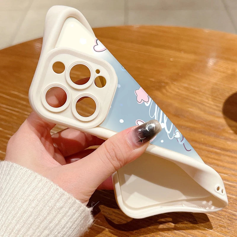 Blue Christmas Tree Phone Case For iPhone 17 16 15 14 13 12 Pro Max 16 17 Pro 11 16e 17 Air Shockproof Soft TPU Silicone Cover