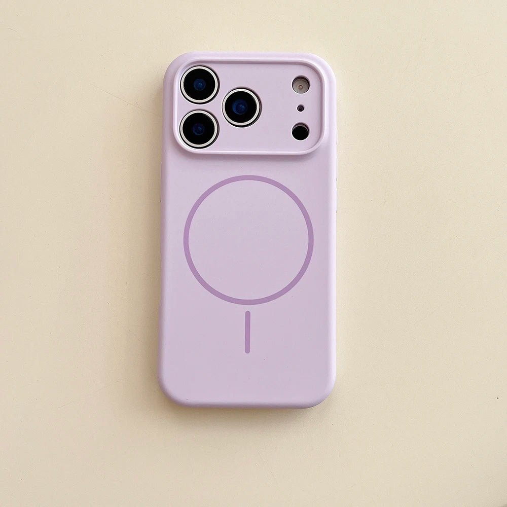 Desert Gold liquid silicone magnetic charging phone case for iPhone 17 16 15 14 13 12 Pro Max Air fine hole magsafe soft cover
