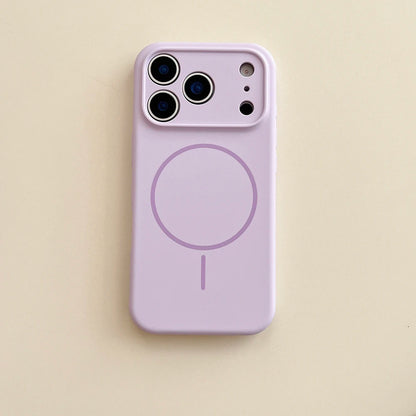 Desert Gold liquid silicone magnetic charging phone case for iPhone 17 16 15 14 13 12 Pro Max Air fine hole magsafe soft cover