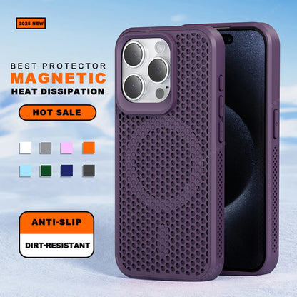 New Heat Dissipation Magnetic Phone Case for iPhone 14 15 16 Plus 11 12 13 16 Pro Max Matte Magsafe Charging Shockproof Cover