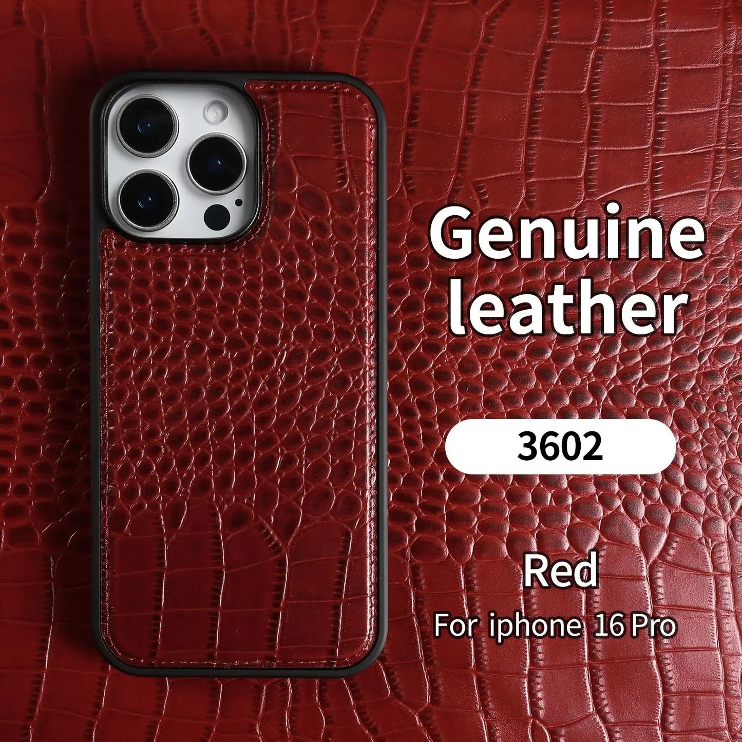 Premium Crocodile Pattern Genuine Leather Case For iPhone 16 Pro Max 15 14 13 12 11 XR Cowhide Back Cover Shell Protective Capa