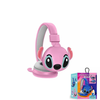 Disney Stitch Wireless Bluetooth Headphones AH-806 HIFI Stereo Sound Foldable Headsets with Mic Anime Cartoon Kids Birthday Gift