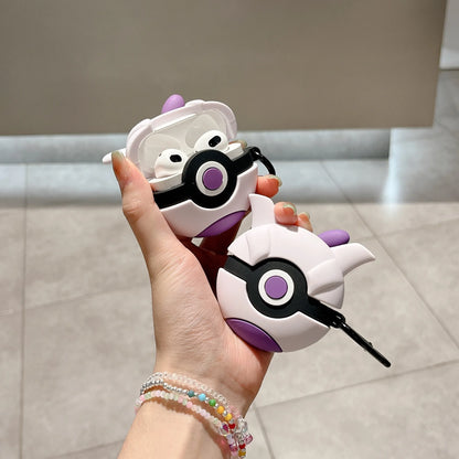 For Airpods 4 Case 2024,Pokemon Mewtwo Purple Ball Protective Silicone Earphone Cover For Airpod 4 Case Girls Women Kids
