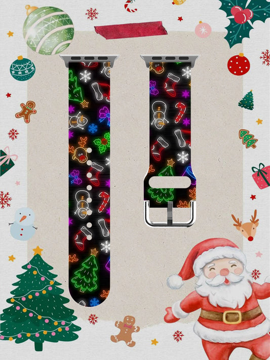 Winter Christmas Series For Apple Watch Band 45mm 44mm 40mm 41 42-38mm Bracelet iwatch Series 8 7 SE 3-6 9 10 11 Ultra 3 49mm