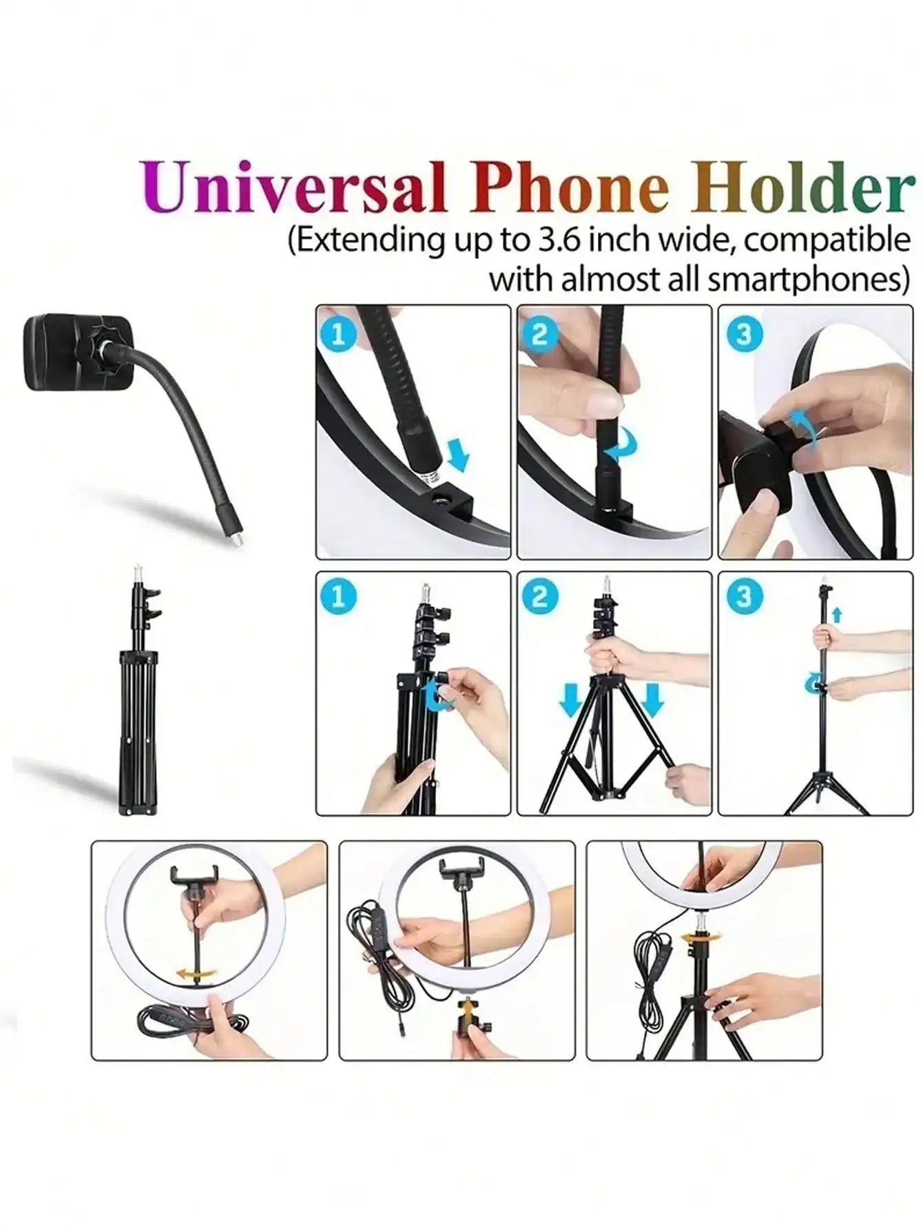 12-inch ring light tripod USB Remote Ring Selfie Light With Tripod Illuminate Your Brilliance