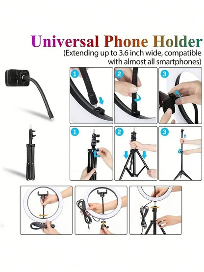 12-inch ring light tripod USB Remote Ring Selfie Light With Tripod Illuminate Your Brilliance