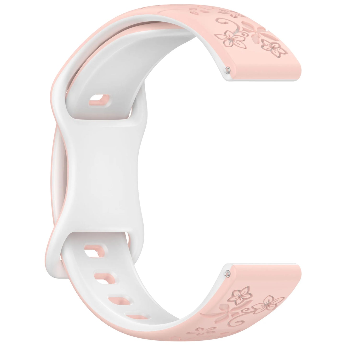 18mm 20mm 22mm Floral Engraved Band for Samsung Galaxy Watch 7 6 5 4 Cute Fancy Silicone Strap For Watch 5 Pro/Active 2 correa