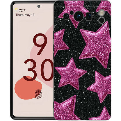 Star Art Phone Case For Google pixel 9 8 7 6 Pro 8A 6A 7A 5G Silicone Shockproof Black Cover Fundas