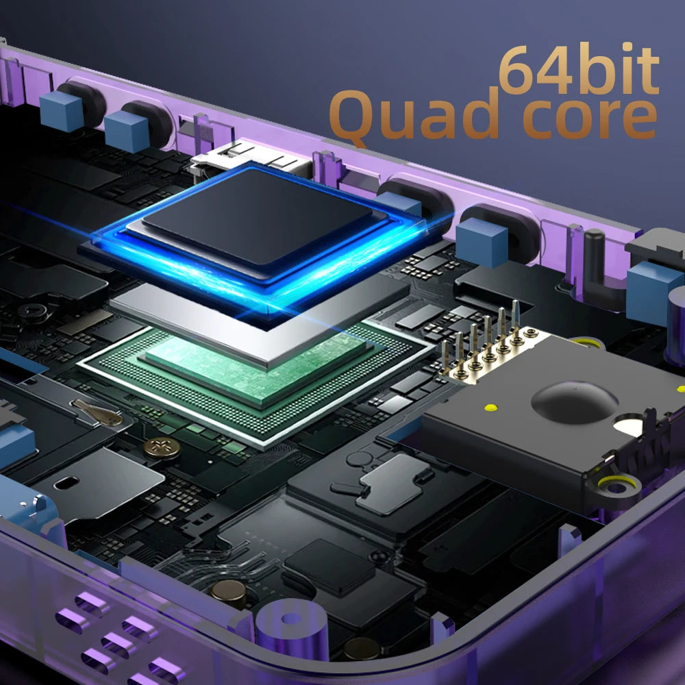 New R36H Game Console R36S Horizontal Retro Handheld Consolas Open Source Portable Pocket Video Player 64GB 3.5 Inch Boy Gift