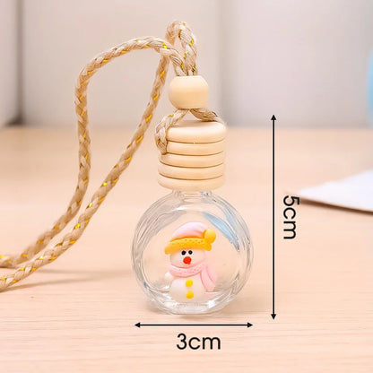 10ml Perfume Galss Bottle Pendant Christmas Car Auto Rearview Mirror Decoration Empty Bottle Aromatherapy Essential Oil Bottle