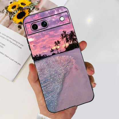 For Google Pixel 8A Case Stylish Painted Cover Soft TPU Shockproof Phone Case For Google Pixel 8 Pro Pixel8A Fundas Coque Bumper
