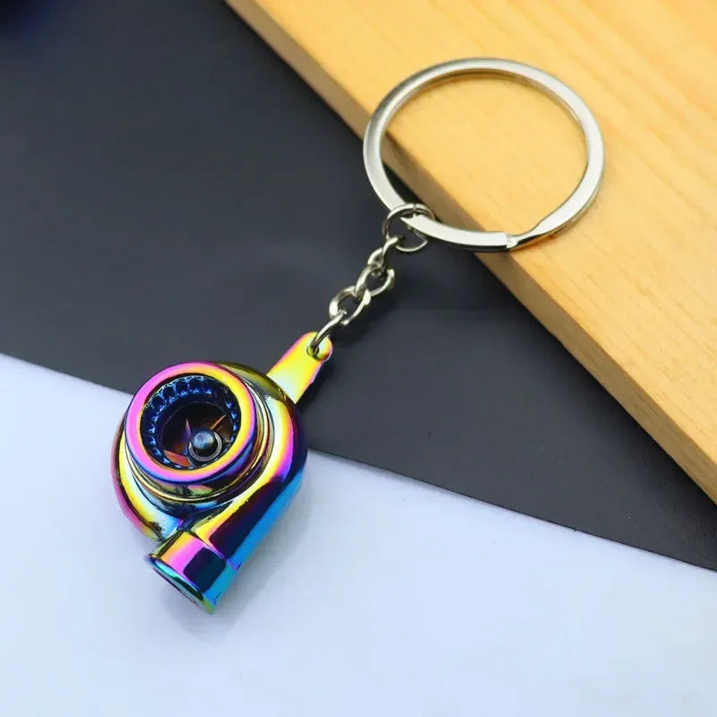 Creative Mini Auto Parts Car Wheel Keychain Auto Enthusiast Metal Keyring Accessories Key Ring Chain for Men Woman Lover Gift