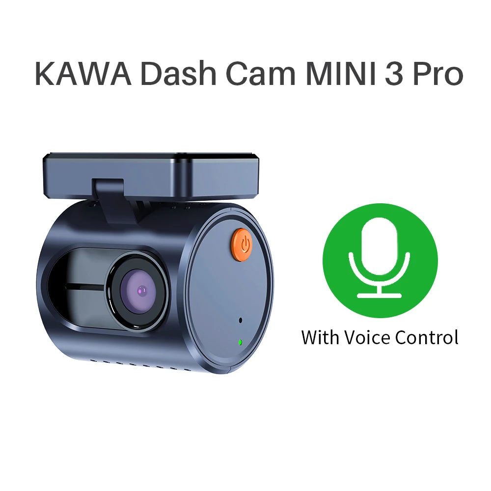 2K KAWA MINI 3 Pro Cameras for Car DVR Tiny Dash Cam 24 Parking Auto Video Recorder WiFi APP Voice Control Car dashcam