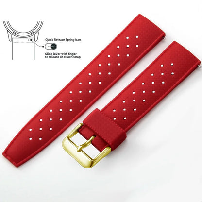 Tropical Silicone Watch Band Quick Release Watch Band 18mm 20mm 22mm Rubber Tropic Smart Watch Strap for Oris Seiko Citizen