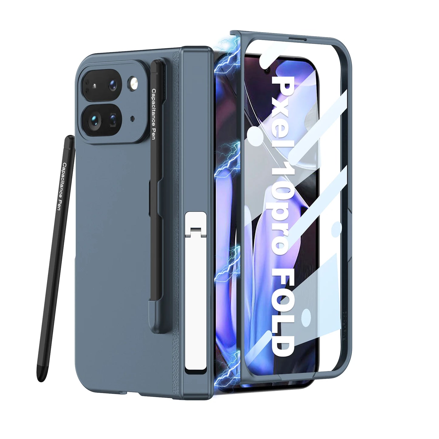 Magnetic Hinge Stand All-included Case For Google Pixel 10 Pro With Pen Screen Glass Protective Cover For Pixel 10 Pro Fold Case