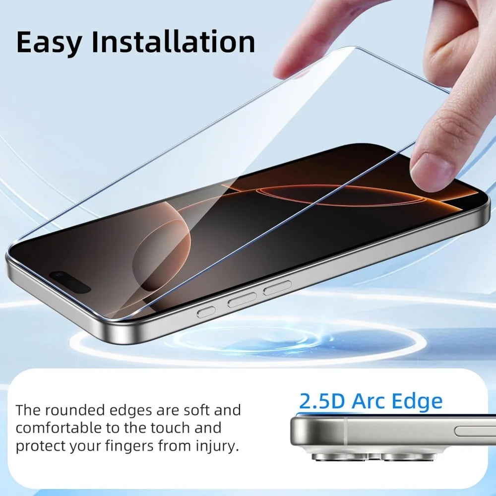 1~5PCS HD Protective Glass For iPhone 17 16e 16 15 14 13 12 Pro Max Screen Protector Film For iPhone 11 13 Mini Tempered Glass