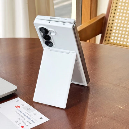 Flip Slot Card Wallet Clip Stand Phone Case For Samsung Galaxy Z Fold 7 6 5G Fold6 ZFold6 zfold6 Solid Color PC Protective Cover