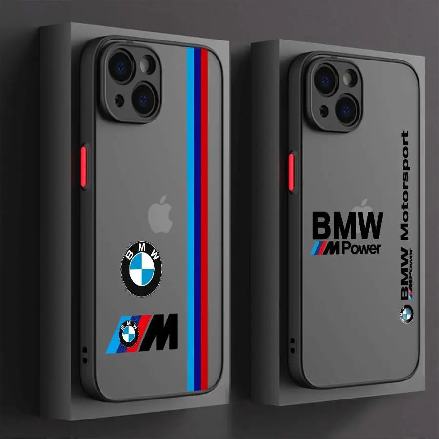 Sports Car Brand-B-M-W Phone Case for Apple iPhone SE 16e 12 Mini 6s XS X 7 8 SE 15 Pro Max 16 Pro 11 Pro Max XR 14 13 Pro Black