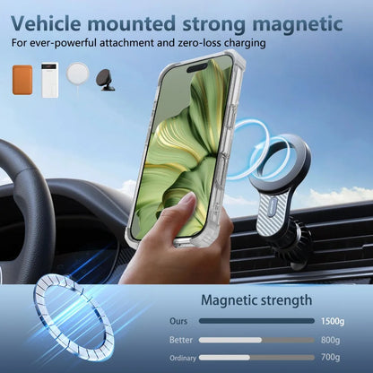 New Clear Magnetic Phone Case For iPhone 17 Pro Max 17 Air 17Pro Max 17air Shockproof Wireless Charging Cover With Phone Holder
