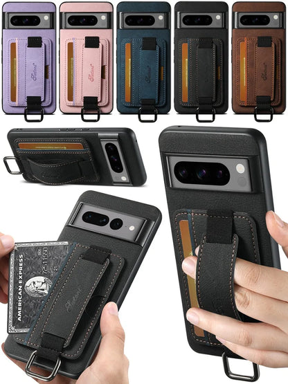 Protective Card Holder Phone Case for Google Pixel 6A 6 7 8 9 9Pro 10ProXL  Slim Design