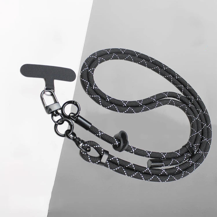 150CM Length Phone Lanyard Adjustable Detachable Neck Cord Outdoor Universal Crossbody Strap Card Clip for Mobile Phone Case