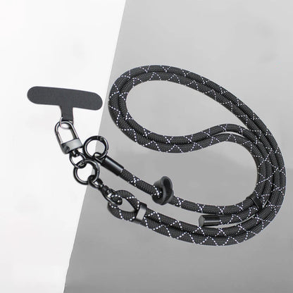 150CM Length Phone Lanyard Adjustable Detachable Neck Cord Outdoor Universal Crossbody Strap Card Clip for Mobile Phone Case