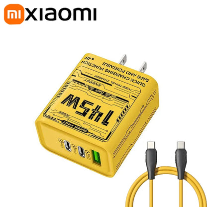 Xiaomi 145W Ultra Fast Charging 3-Ports PD USB Mobile Phones Charger EU/US/UK Plug Wall Adapter For iPhone Samsung Huawei NEW