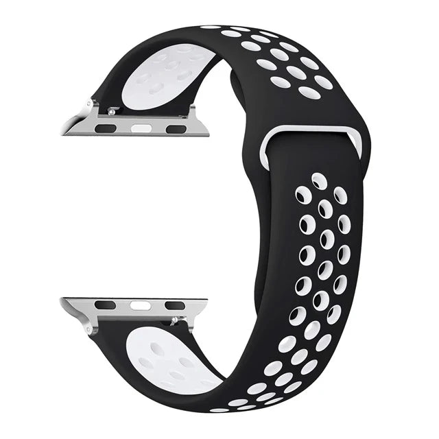 Silicone Watch Strap For Apple Ultra 2 49MM Sports Band For Iwatch Series 10 9 8 7 6 SE 46mm 45MM 41MM 44MM 42MM Breathable Band
