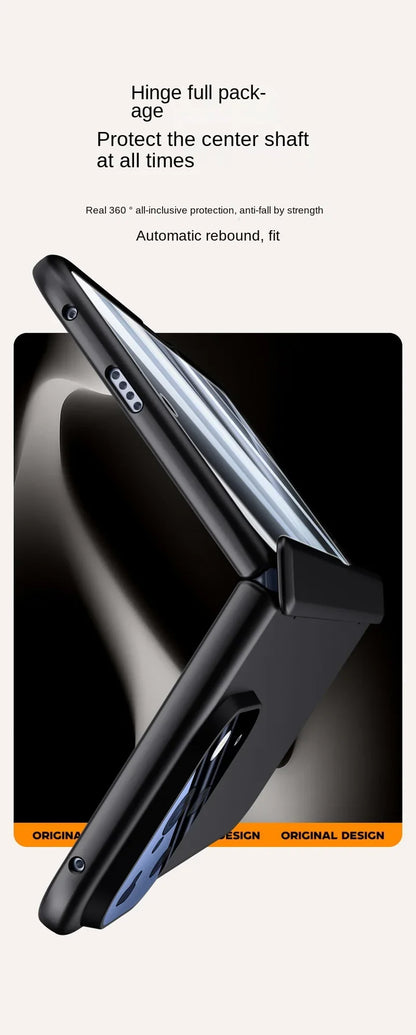 With Privacy Tempered Glass Flim Full Protective case For Google Pixel 10 Pro Fold Spring Hinge Holder Camera protect Cover