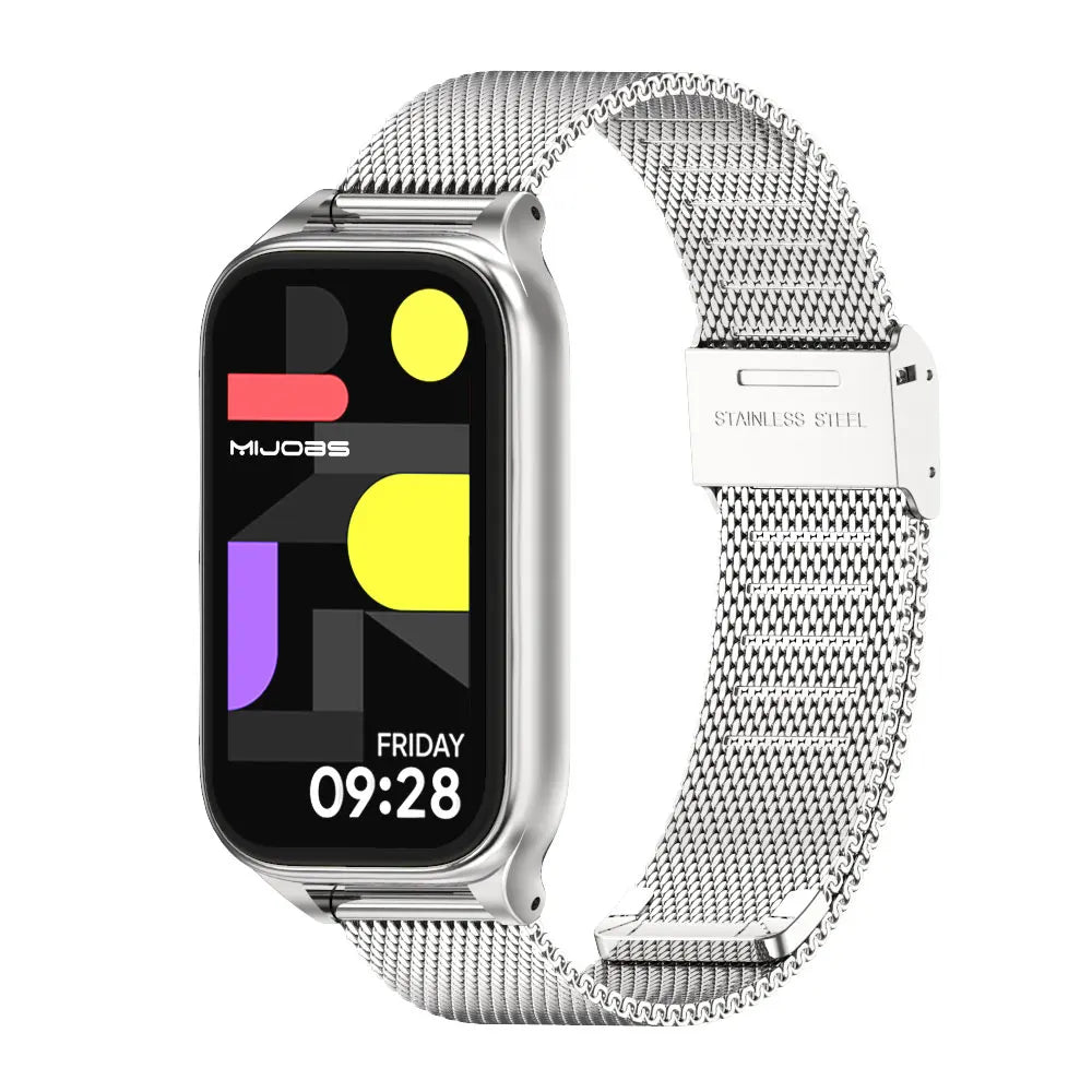 For Xiaomi Smart Band 9 Active Strap Smart Bracelet Mi Band 9 Active Strap Metal Stainless Steel Replacement Wrist Watchband