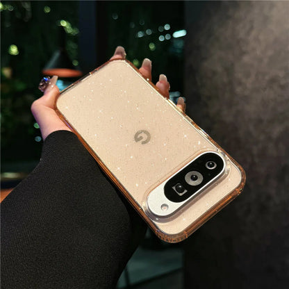 Luxury Bling Shining Glitter Clear Candy Case For Google Pixel 9 Pro XL 9 8 A Starry Sky Transparent Shockproof  Ins Shell Cover