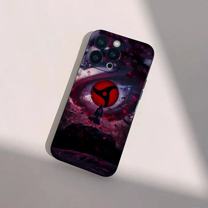 Classic Anime Narutos Uchiha Itachi Phone Case For IPhone 16 15 14 13 Pro Max 11 12 Mini X Xs XR Se 2022 Black Silicone Cover