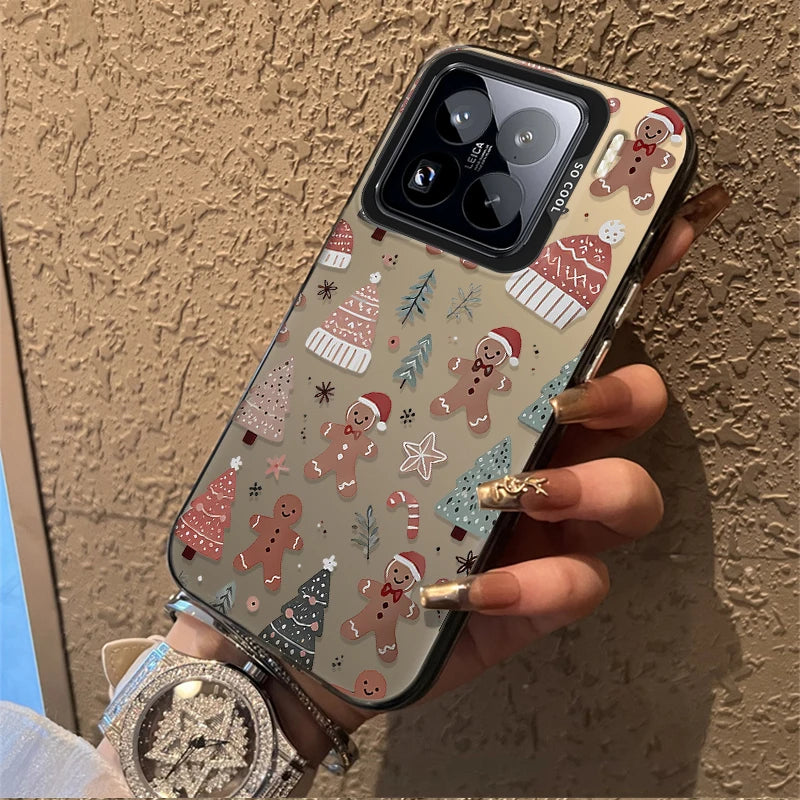 Santa Claus Frosted Case for Xiaomi Mi 15 14 14T 13 13T 12 12T 12X 12S 11 Lite POCO F6 F5 X6 X5 X3 M6 Pro 5G 4G M5S Hard Cover