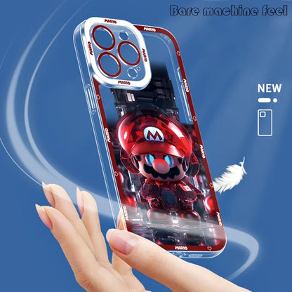 Super M-Marios Bros Clear Case for Samsung Galaxy A73 A13 A51 A71 A04 A04S A04E A14 A34 A54 A13 A23 A33 A53 A12 A22 Soft Cover