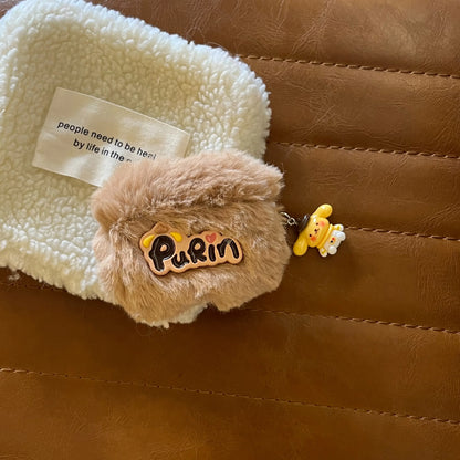 Kawaii Plush Case for Airpods 1/2 Pro 3rd Pro2 Sanrio Kitty Melody Kuromi Pochacco PomPurin Earphone Cover Anti-Fall Protection