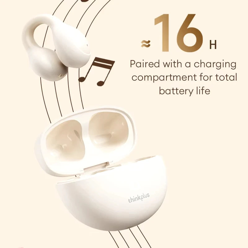 Origina Lenovo LP25 Bluetooth V5.4 Earphones Multi-function Ear-clip Design Headphones Fast Charging With Type-C Port Earbuds