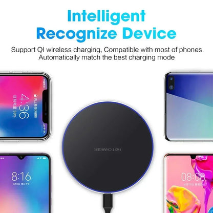 New Wireless Charger For iPhone 16 15 14 13 Pro Max Induction Fast Charging Pad Dock Station For Samsung S23 S22 Xiaomi Huawei