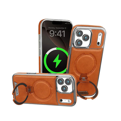 Luxury leather rotating stand case For iPhone 17Pro Max 17Pro 17Air 16 Pro 15 Pro max 14plus 13 12 11Pro max Luxury Leather case