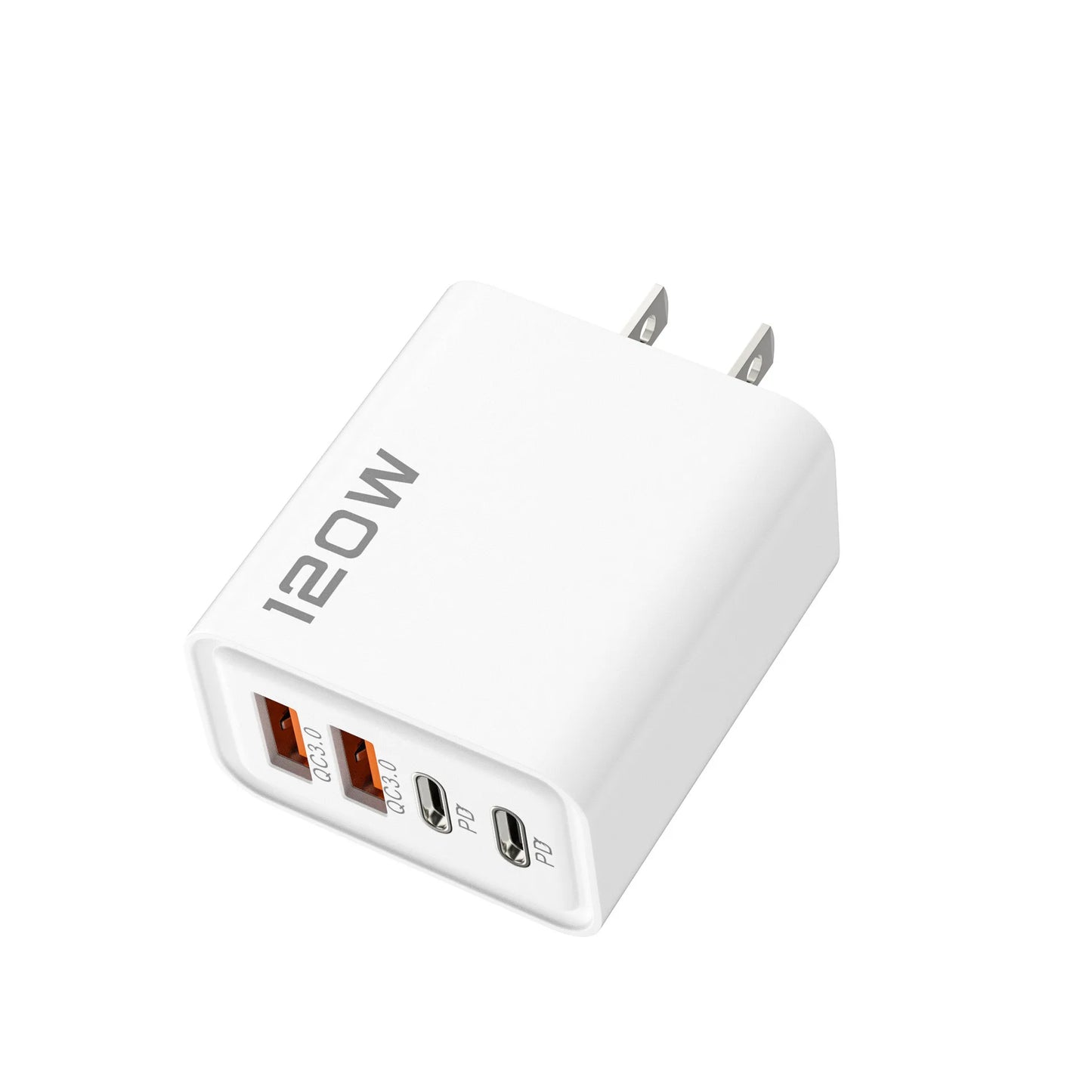 120W 4 Port USB C Charger PD3.0 Fast Charging Station Data Cable Wall Adapter For iPhone Samsung Xiaomi Redmi Huawei EU US Plug