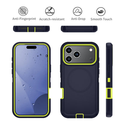Heavy Duty Mechanical Rugged PC+TPU Case For IPhone 17 Pro Max 17 Air 16 Plus OTT-Box Magnetic Charging Enhanced Anti-Drop Cover